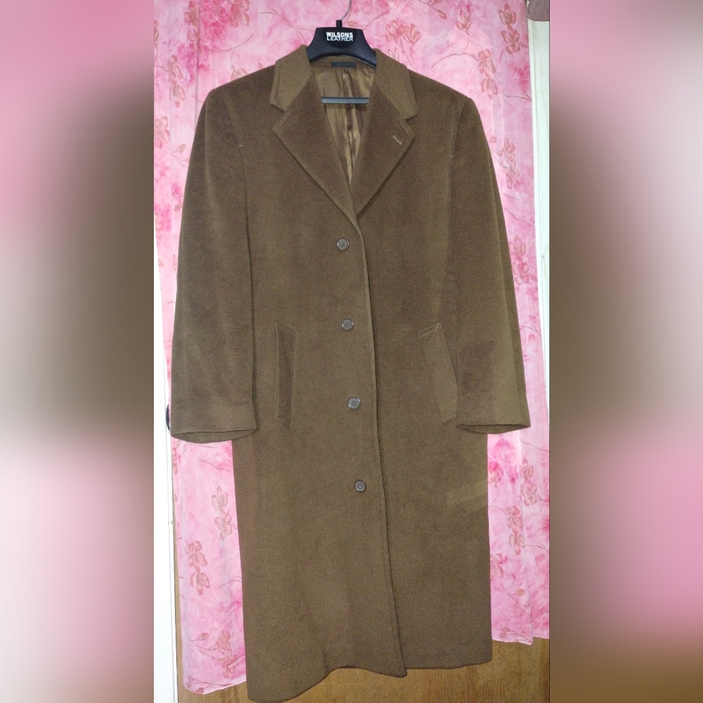 Sean John Mens Brown Wool Coat 42R